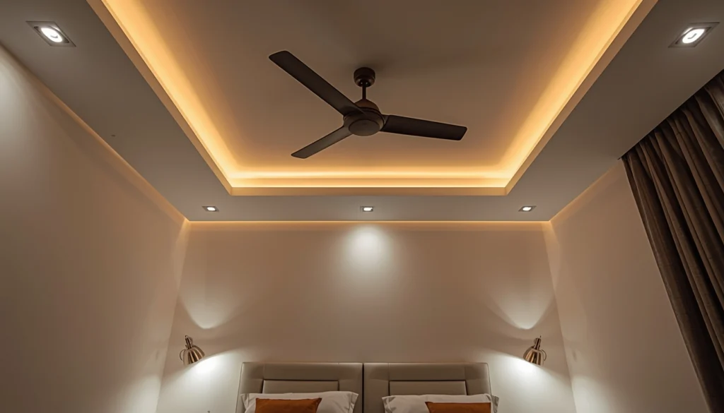 Bedroom Interior Design Cost in Nagpur 2 Bedroom false ceiling with warm cove lighting and reading lights