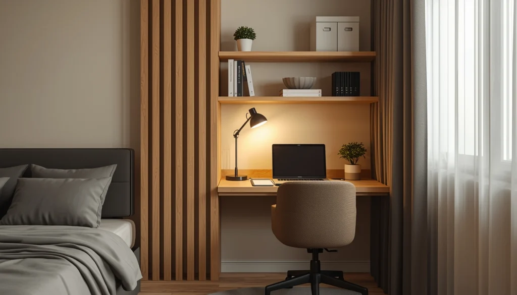 Study Room Design in Nagpur 1 Dedicated modern study room with built in desk and shelves
