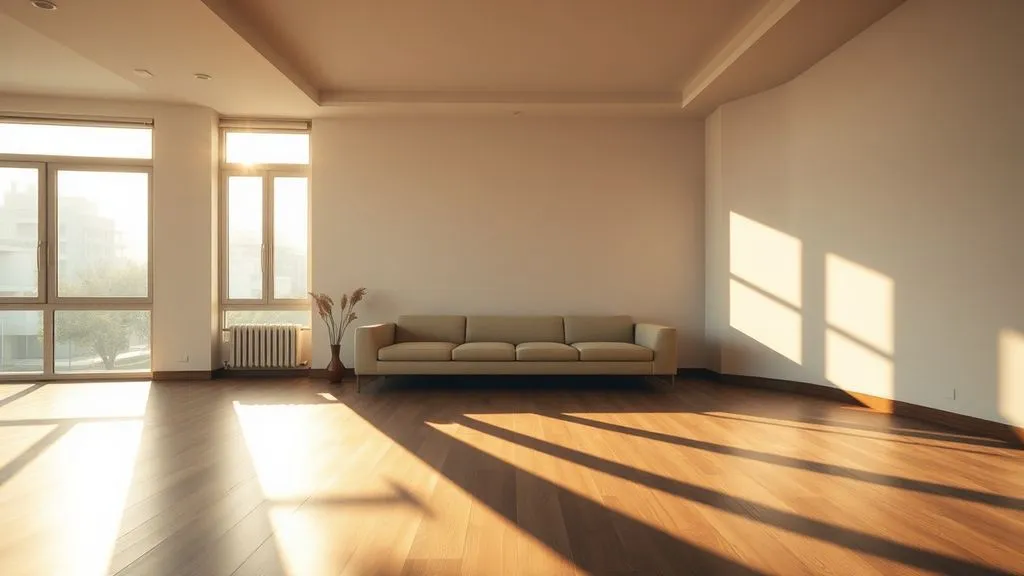 Interior Design for a New Flat in Nagpur: Where to Begin 2 Empty new flat with sunlight entering living room before interior design