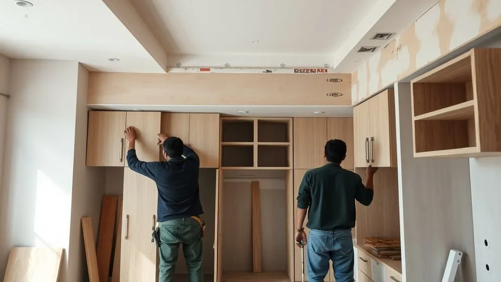 Interior renovation work in progress in new flat