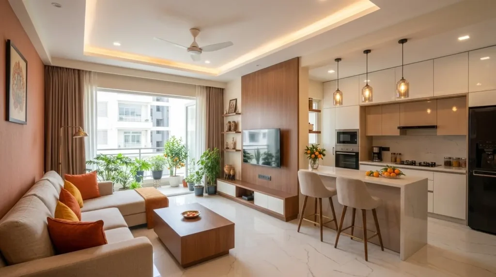 Best Interior Designers in Narsingi 3 Modern apartment interior design for a 3BHK home in Narsingi