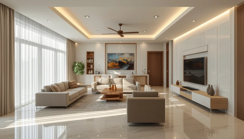 House Renovation Rajendra Nagar Hyderabad 4 Modern living room interior after complete home renovation