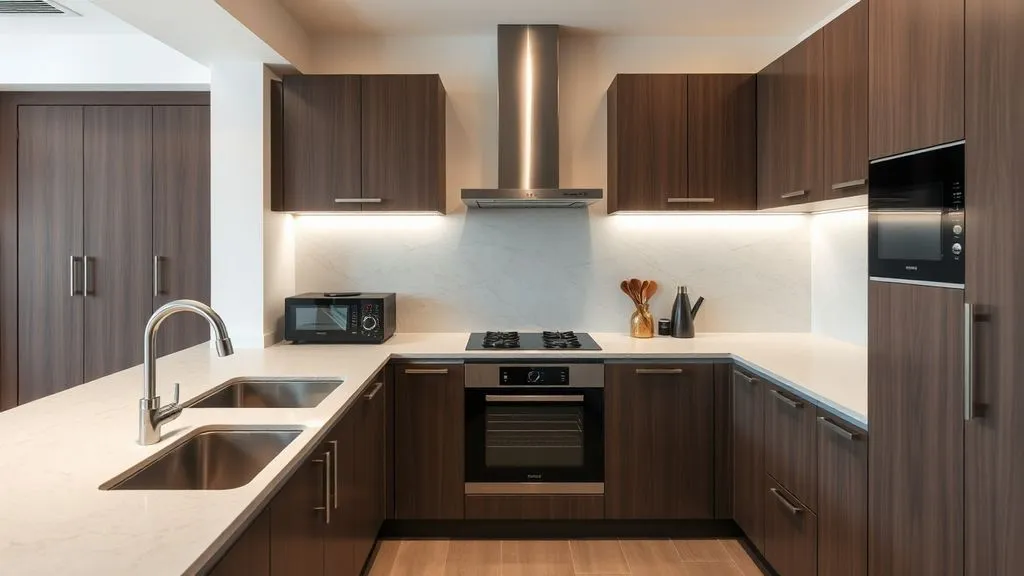 Modern modular kitchen interior in a Nagpur apartment