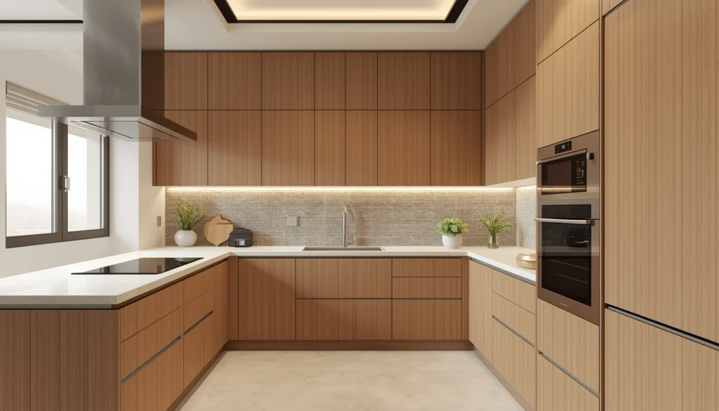 Complete Home Interior Rajendra Nagar Hyderabad 2 Modern modular kitchen with quartz countertop chimney and full height cabinets