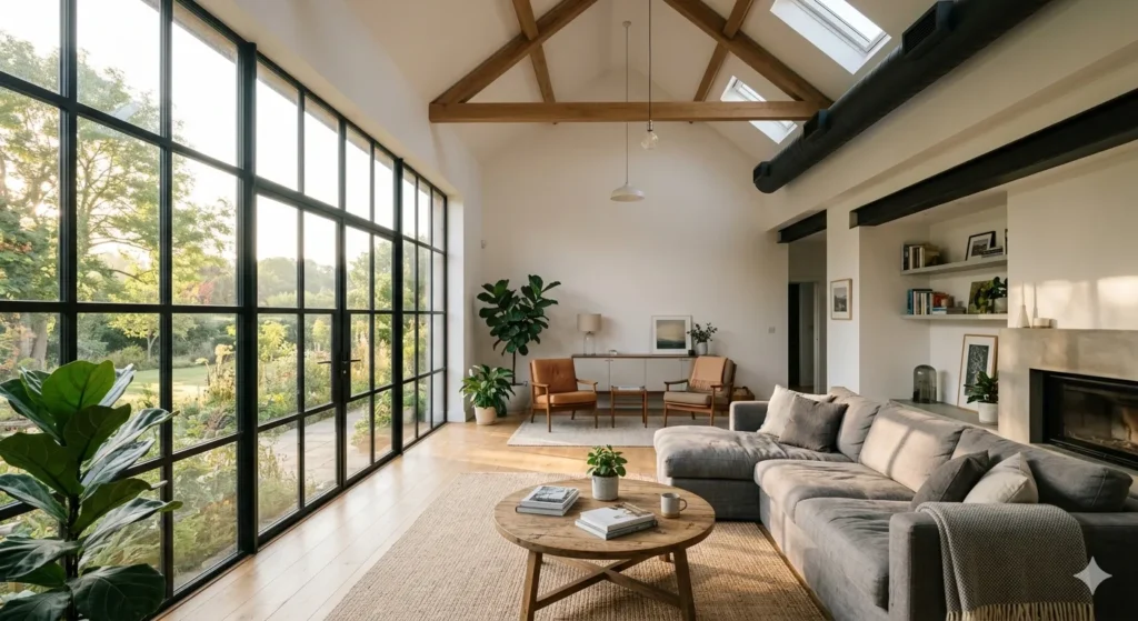 Architectural room orientation and natural lighting in Ner bungalow