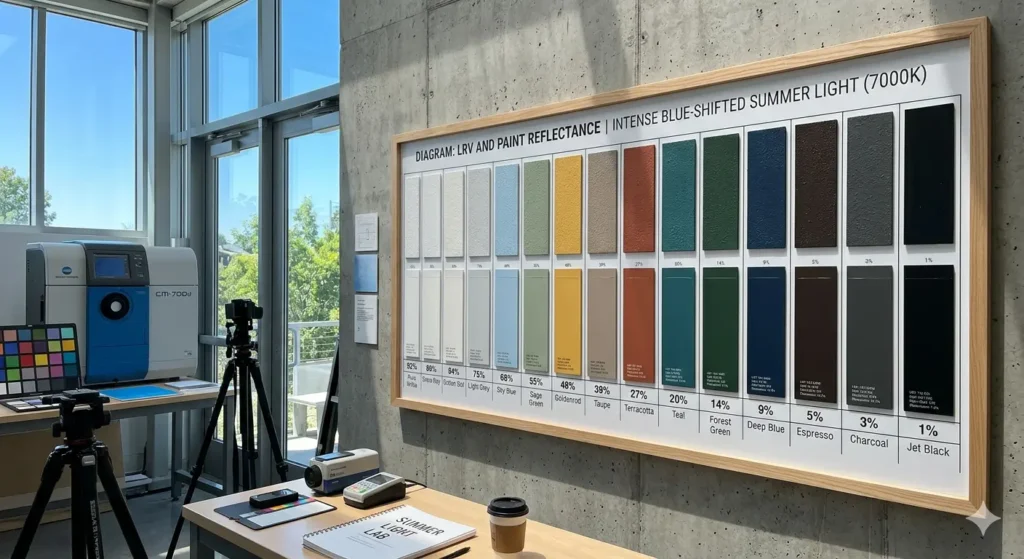 Choosing wall colors for Wanis intense summer light