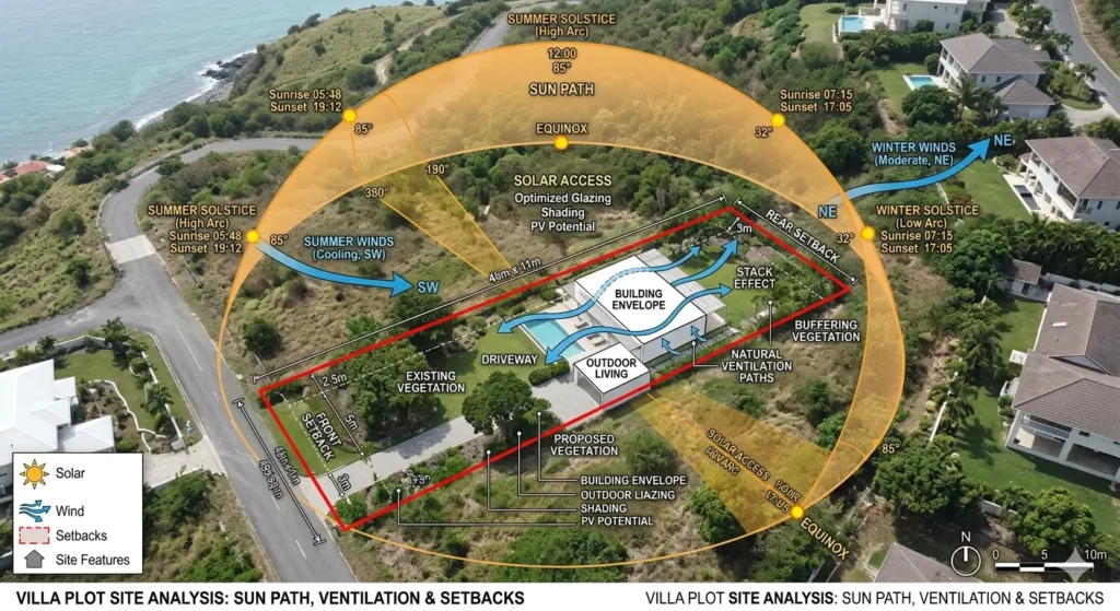 Climate responsive villa planning in Tellapur
