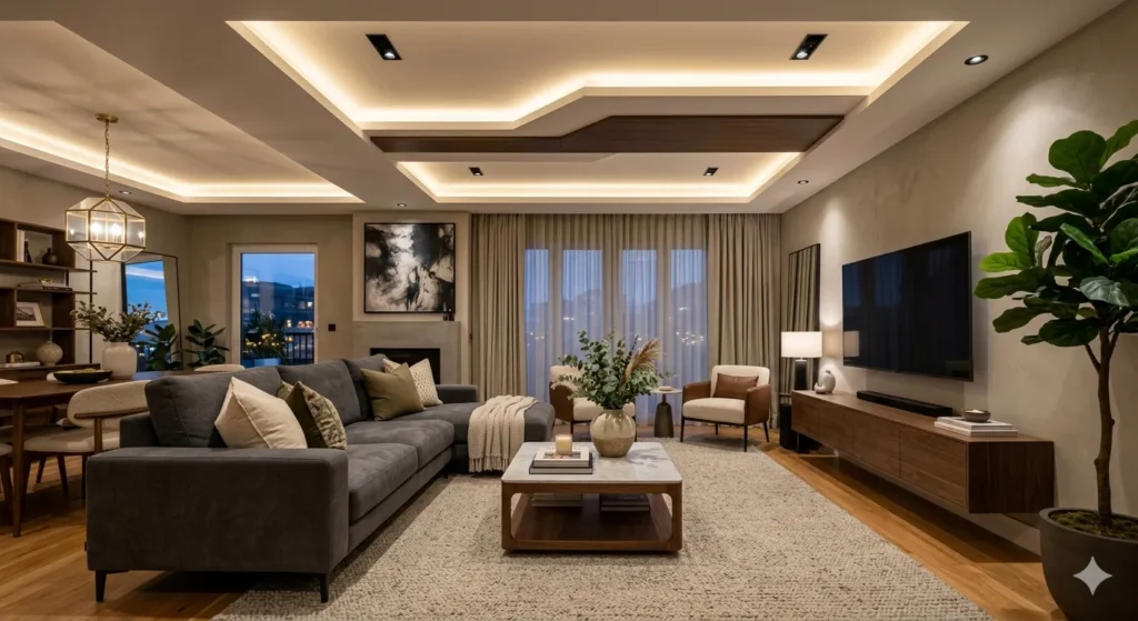 Complete living room renovation in Yavatmal home