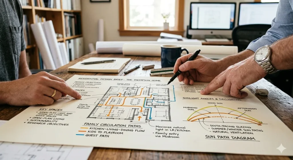 Creating a detailed spatial design brief for a Ghatanji home