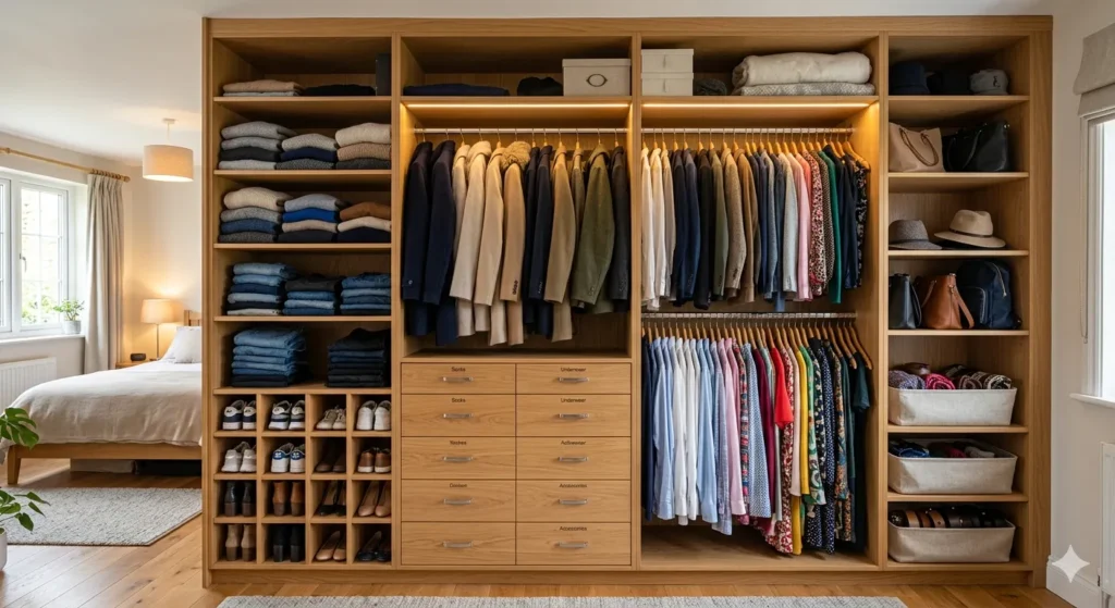 Custom wardrobe design in Yavatmal renovation
