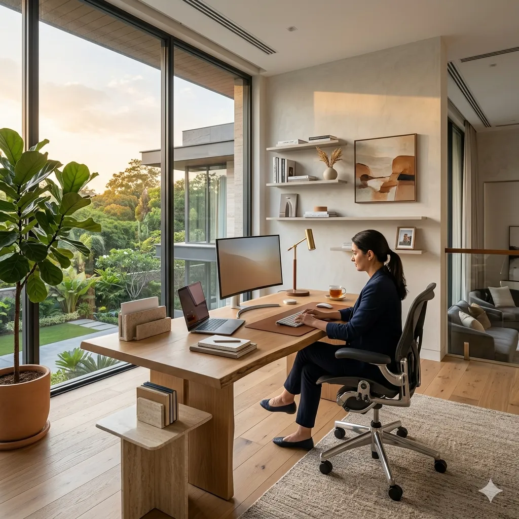 Residential Designers in Gachibowli Hyderabad 3 Dedicated home office design for Hyderabad professionals