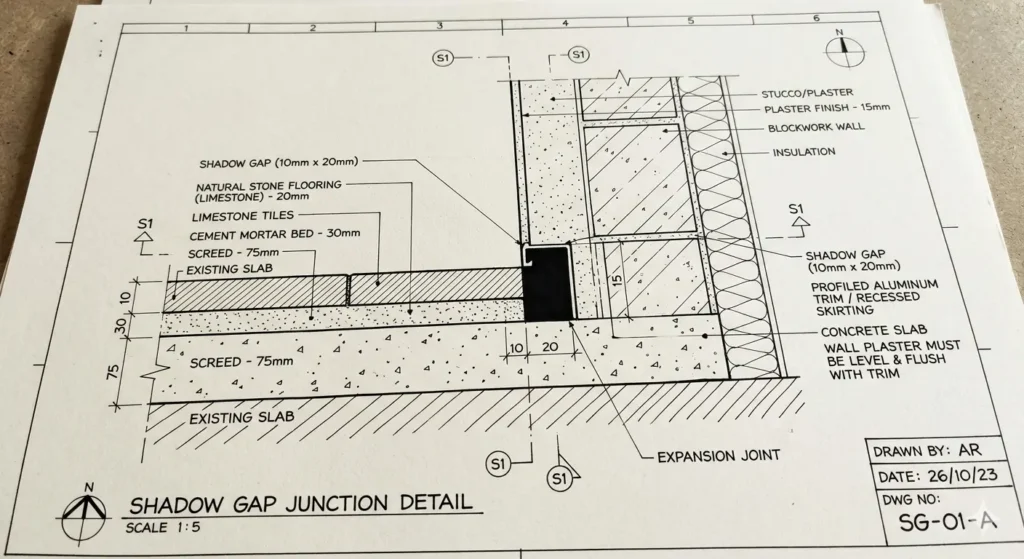Detail oriented luxury interior execution and junctions