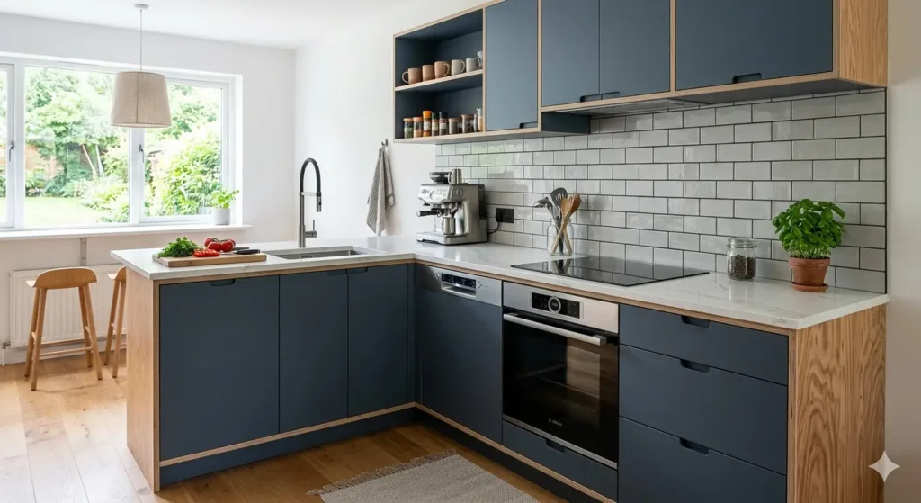 Durable modular kitchen design for Wanis monsoon humidity