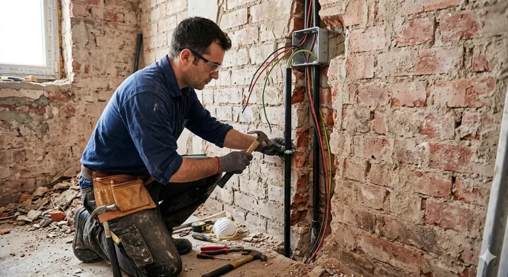 Electrical civil work during renovation in Nagpur