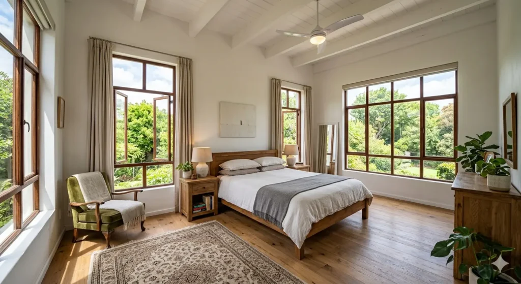 High ceiling bedroom design for thermal comfort in Vidarbha