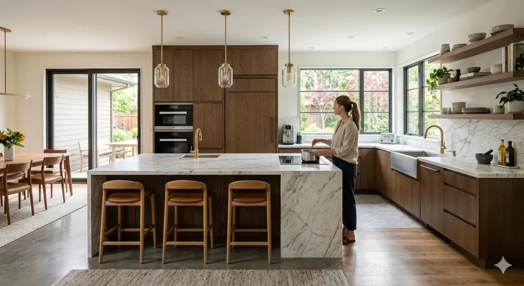 High end kitchen design in Pusad home