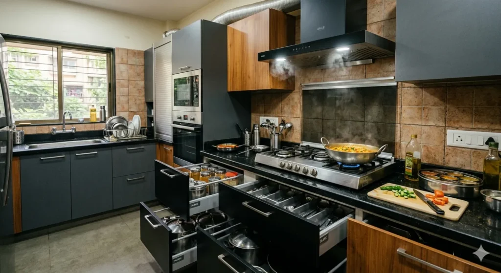Best Residential Interior Designer in Yavatmal 2 High performance modular kitchen design for Yavatmal households