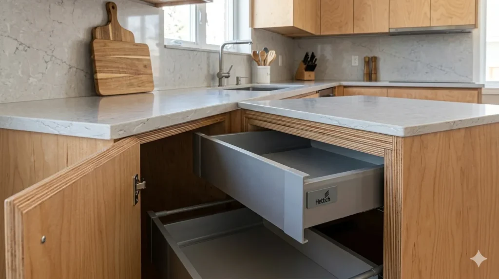 High performance modular kitchen with marine grade plywood in Ner