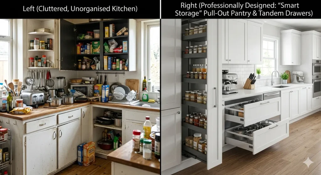 Impact of professional interior planning on kitchen organization