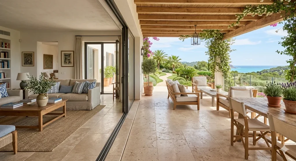 Indoor outdoor transition design in Pusad home