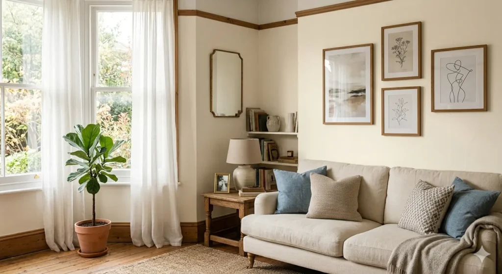 Best Interior Designer in Gokulpeth Nagpur 2 Interior wall painted in Aged White with warm cream undertones ideal for filtered natural light