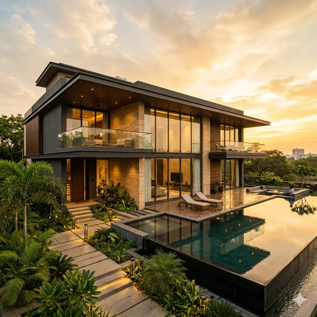 Luxury Villa Architects in Kokapet Hyderabad