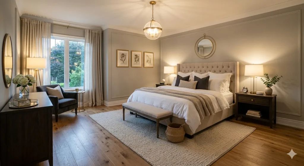 Luxury bedroom interior design in Wardha home