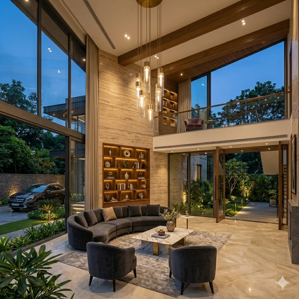 Luxury Premium Bungalow Renovation Nagpur 1 Luxury bungalow living room renovation in Nagpur