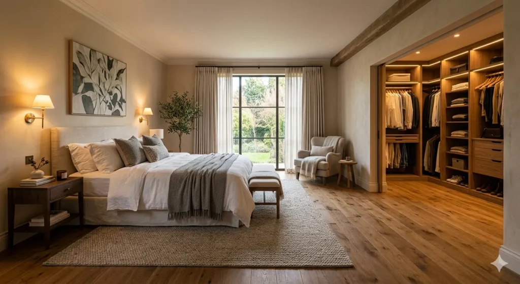 Luxury Bungalow Interiors in Amravati 3 Luxury master bedroom interior in Amravati