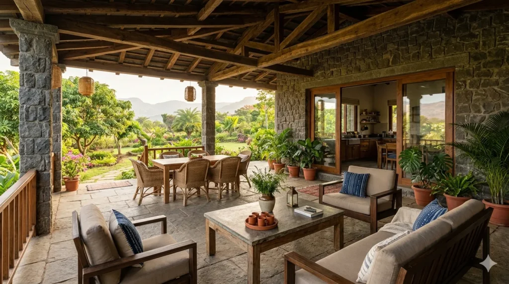 Top Interior Designers in Darwha 2 Luxury veranda interior design and outdoor living in Darwha