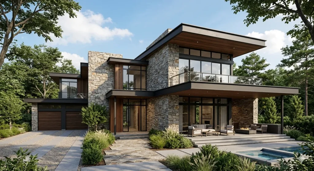 Modern 3D elevation design for Ghatanji residential projects
