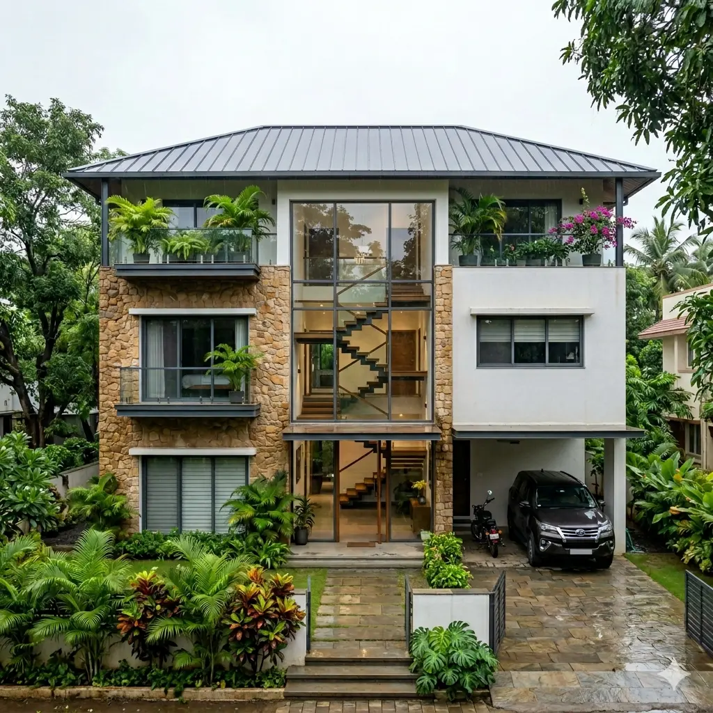 Modern Duplex House Designs in Wani