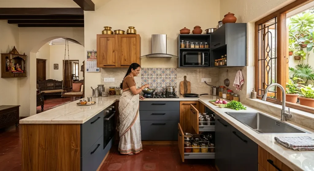 Renovation Services in Ganesh Peth Nagpur 2 Modern kitchen renovation in old Nagpur house