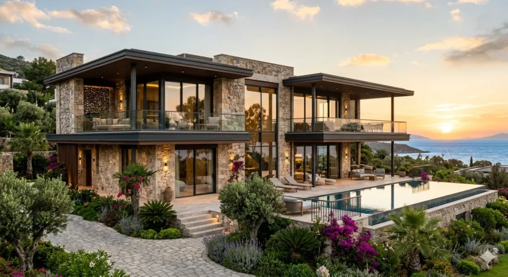 Modern luxury villa elevation design in Tellapur Hyderabad