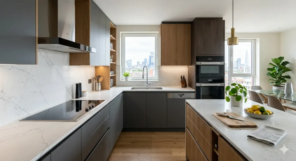 Modern modular kitchen design for Pusad family homes