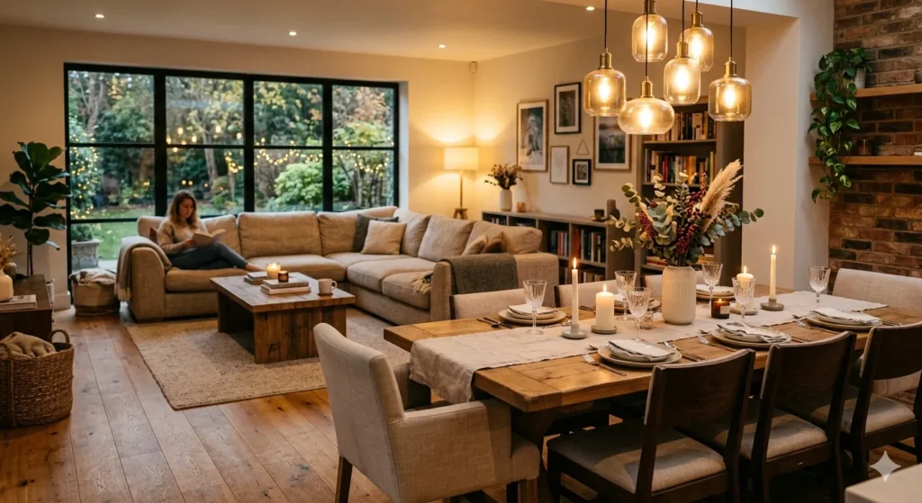 Best Interior Designers in Amravati 2 Open living and dining interior in Amravati house