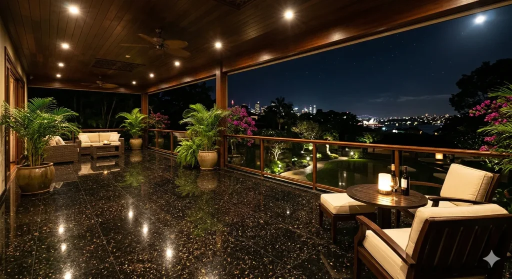 Premium Indian stone flooring for luxury veranda spaces 1