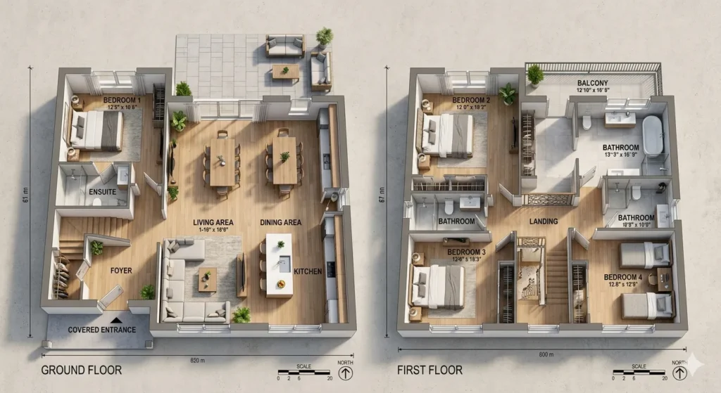 Best Residential Architect in Jamtha Nagpur 2 Residential floor planning in Jamtha Nagpur