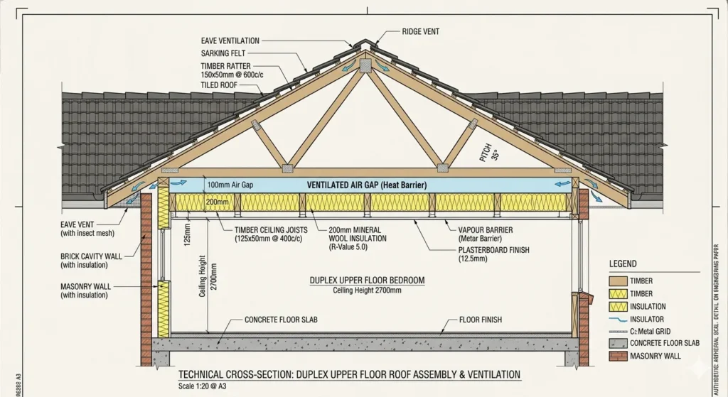 Roof insulation and heat management design for Vidarbha summers
