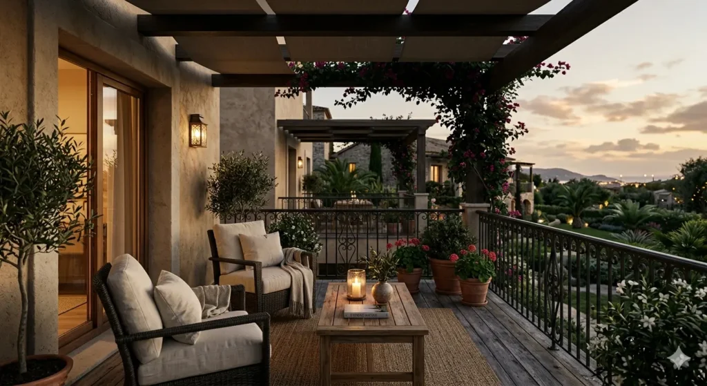 Shaded first floor balcony design for Pandharkawada climate