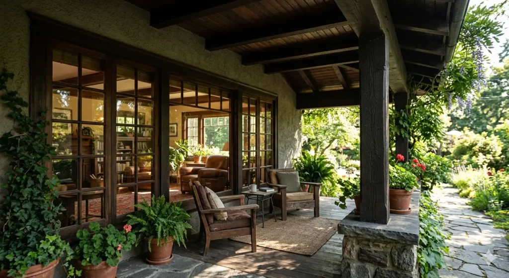 Shaded veranda design for heat management in Pusad homes