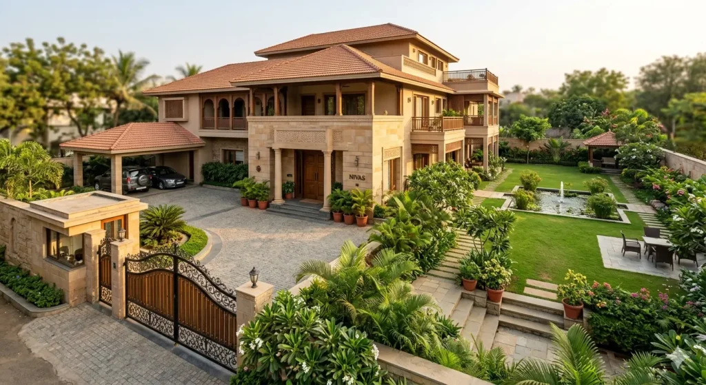 Site planning and landscape integration for luxury bungalows