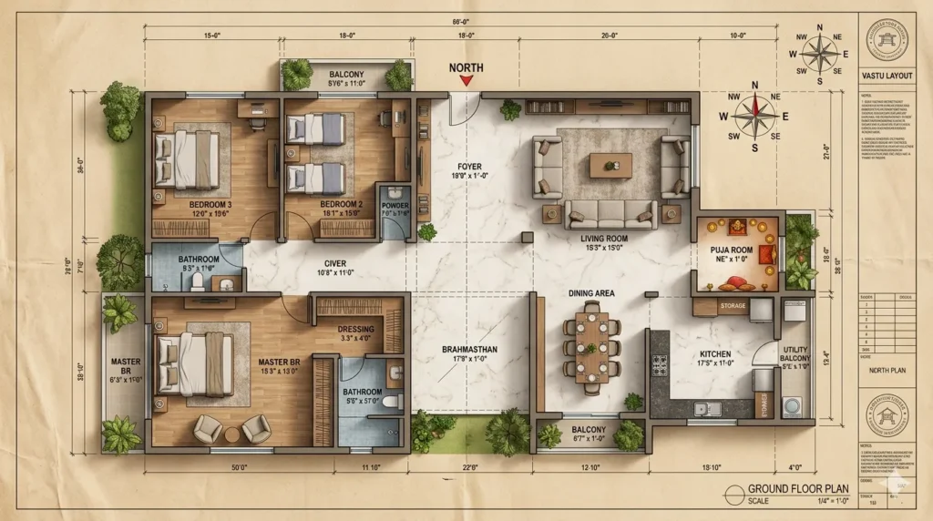 Smart residential floor planning in Tellapur Hyderabad