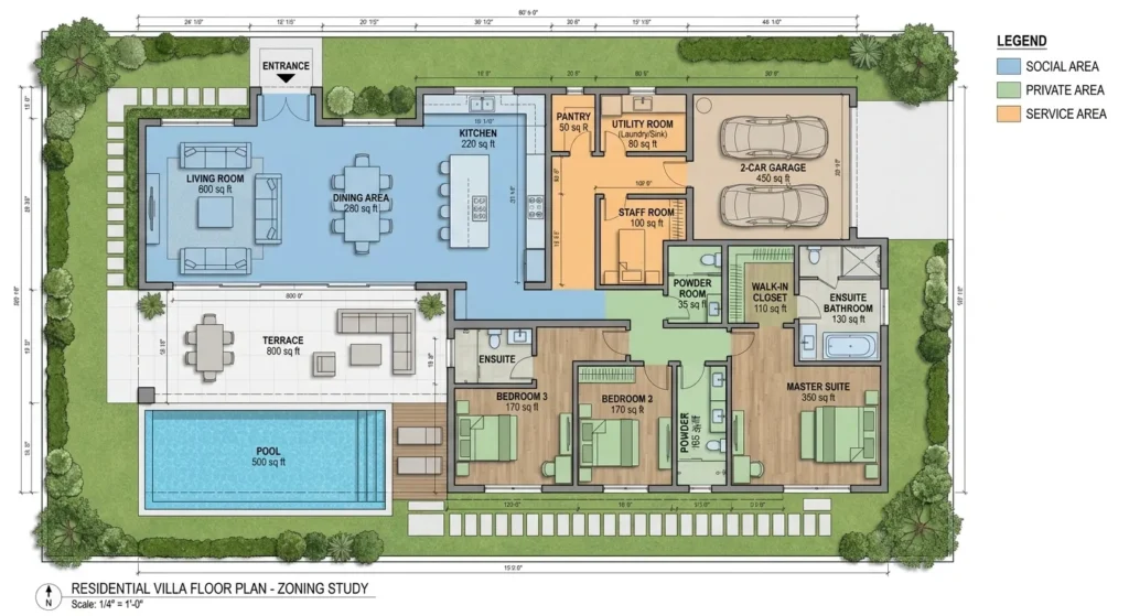 Smart residential zoning plan for Kokapet villa