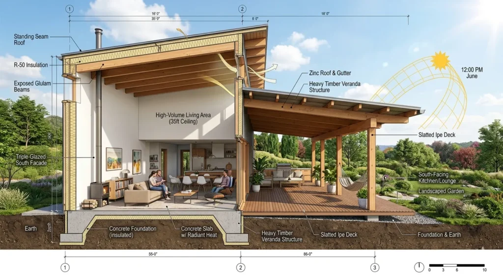 Spatial flow and shading design for Wardha residential projects