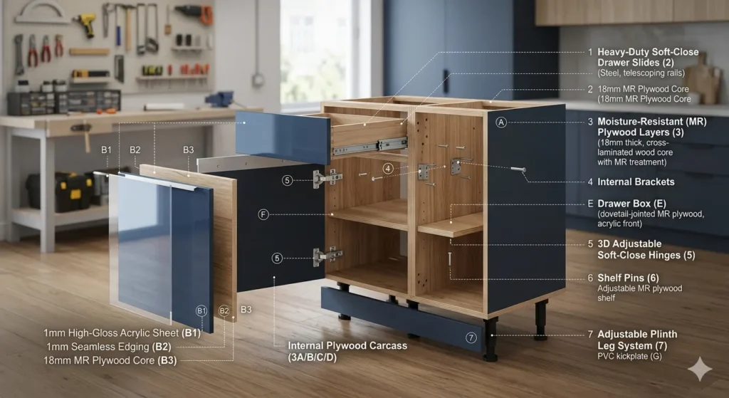 Technical specifications of high durability modular kitchens