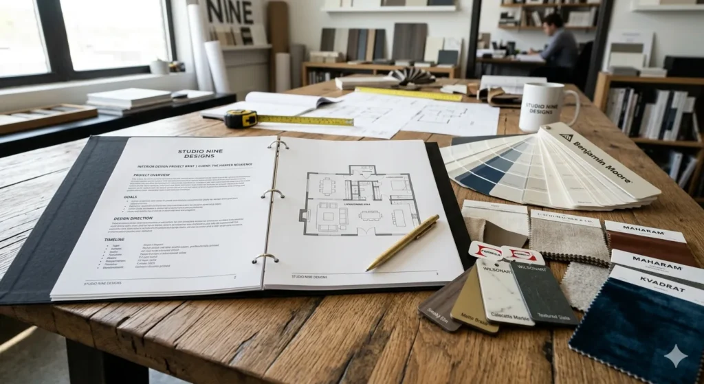 The essential interior design brief and material selection phase
