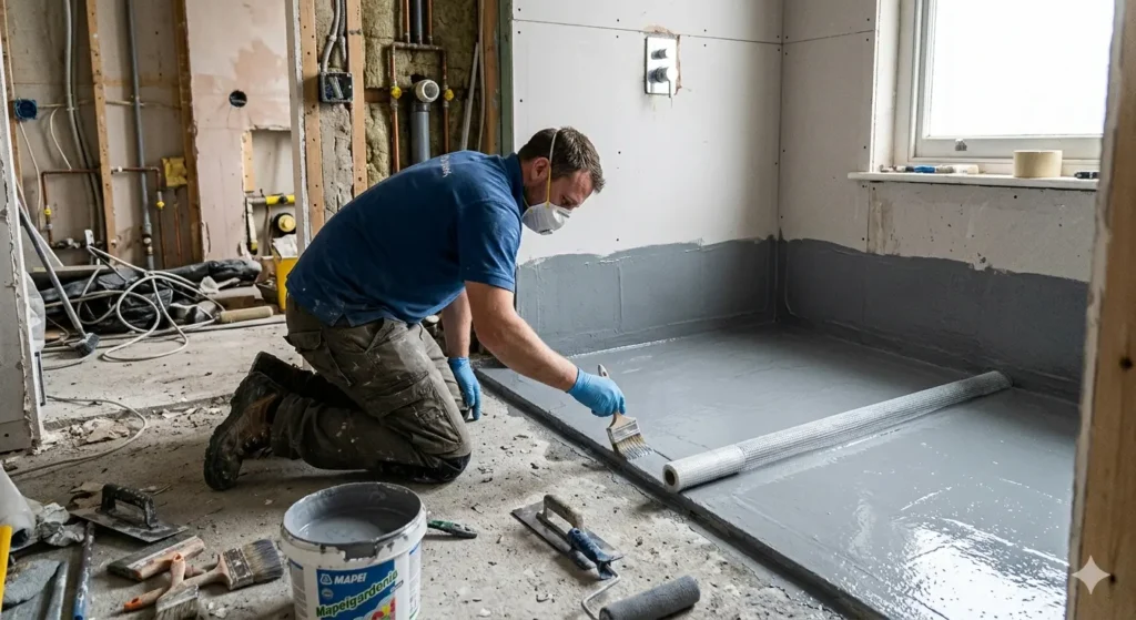 Interior Design for Flats in Beltarodi Nagpur 4 bathroom waterproofing membrane application for a apartment renovation