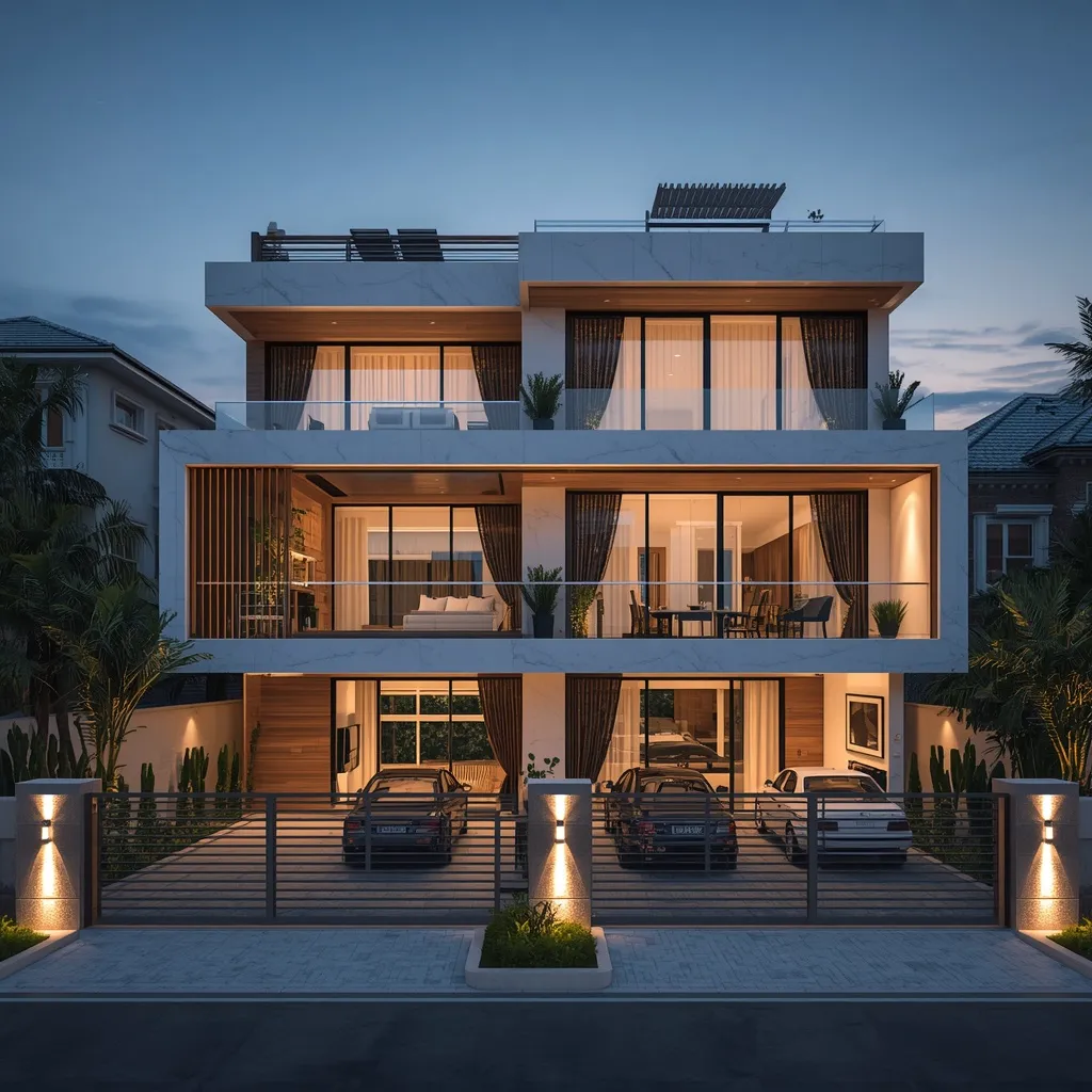 Elegant White Contemporary Duplex Design