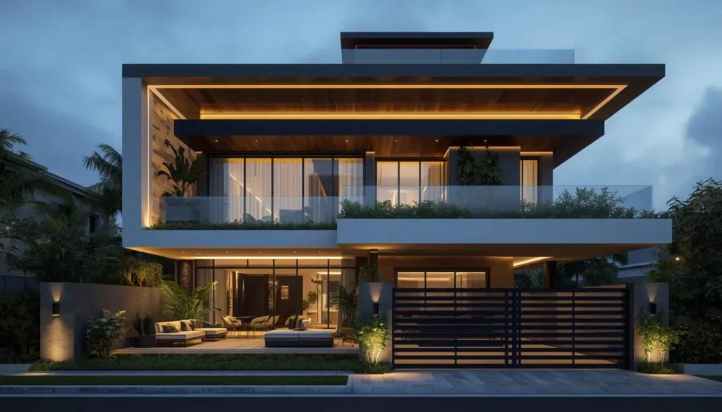Futuristic Luxury Duplex Exterior